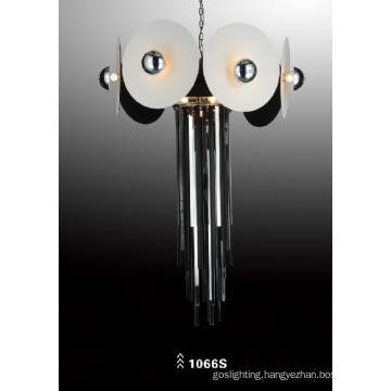 Glass Carbon Steel and Leather Pendant Light Suspension Light (1066S)